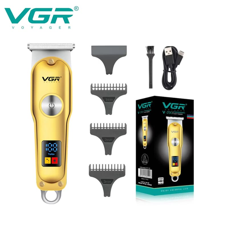 

VGR V-290 Mini Lightweight Hair Clipper Cordless Electric Hair Clipper Professional Electronic Digital Display Hair Clipper Men Trimmer Home Clippers