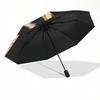 Leopard Print Gold-Rimmed Design Folding Umbrella, Luxurious Style, 8-Rib Durable Frame, Portable Travel Umbrella, Suitable for Commuting, B