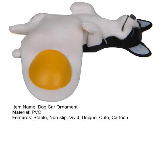 Decoração Fofa de Cão para Painel de Carro Mini Cão Dormindo com Colcha de Ovo Frito Ornamento para Mesa de Escritório Decoração de Interior de Carro