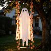 Leichter Stoff Geist Dekor Halloween Hängende Schaukel Geist, Leuchtend Draußen Schwingend mit Ahornblatt LED-Lichtern Ranke Und Fernbedienung für