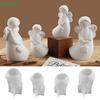 2Pcs 3D Angel Silicone Moulds DIY Handmade Angel Plaster Resin Moulds with Heart Star Design Sculptures Craft