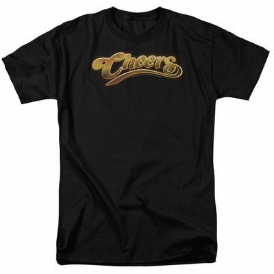 26 Cheers Cheers Logo T Shirt Mens Licensed Classic TV Merchandise Black Unisex T-Shirt