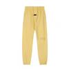 Mens Streetwear Essential Double-Row Letter Print Jogger Pants Winter Fleece-Lined Straight Cut Casual Trousers