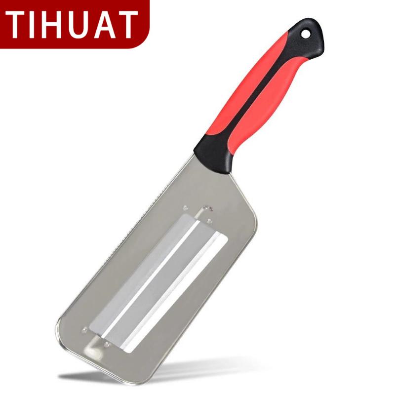 

Нож для нарезки овощей TIHUAT, двойной 2 лезвия для нарезки, кухонный нож, очиститель рыбной чешуи, нож для нарезки капусты