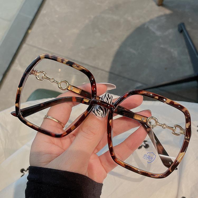 Fashion Square Glasses Frame Women Oversized Optical Transparent Spectacle Frames Vintage Eyewear Decoration Glasses Eyeglass