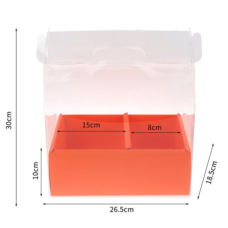 Pet Clear Cake Bag Gift Box With Handle Flower Storage Boxes Party Favor Decorative Engagement Proposal Celebration Ceremony