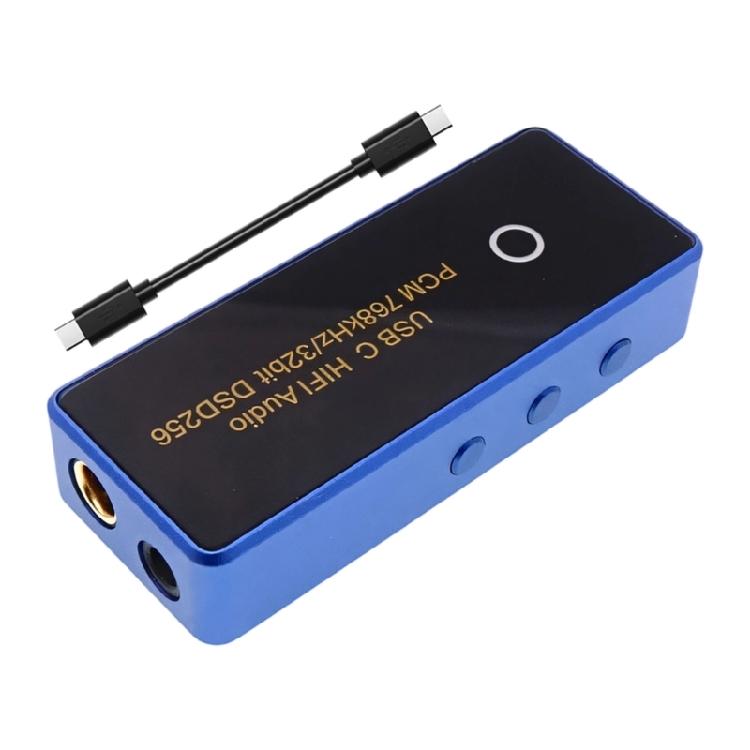 

USB C Hifi Auditory Decoders With Double CS43198 Decoders And Multiple Color LED Indicator Enhances Sound синій