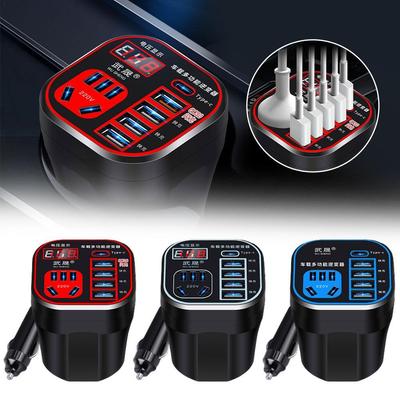 200W 12V 24V To 220V Car Power Inverter Led Display 3 USB Ports + Cigarette Lighter Voltage Transformer For Laptop Tablet Camera