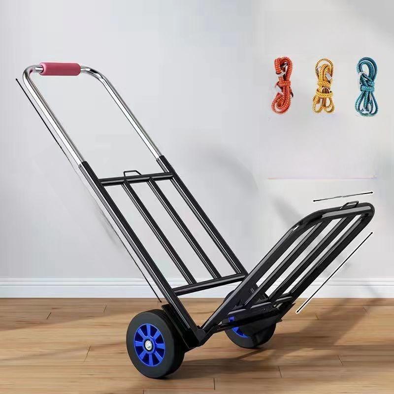 Portable Hand-Pulled op Cart Foldable Cargo very Vehicle Lightweight Household Vegetable Bung Transport Tool
