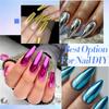 Titanium Mirror Nail Powder - High-Intensity Chrome Pigment for Metallic Nail Art Rubbing Manicure Design