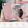 For iPhone 16e Case JEEHOOD J01 Retro Leather Phone Back Cover with Detachable Magnetic Card Holder