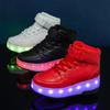 Hot Sale Double Wheel Luminous Runaway Shoes 2025 Skates Children's LED Wheels High Top USB Charging Pulley Light Shoes