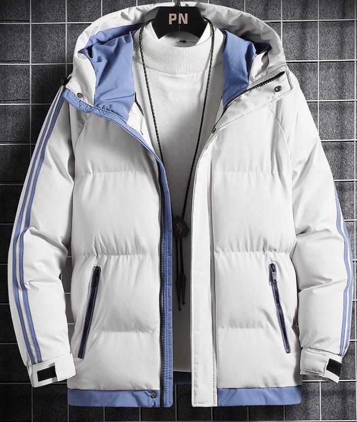 Men's Hooded Plush Cotton Workwear Jacket - Trendy, Thick, Cold-Proof Winter Outerwear for Northeast Weather