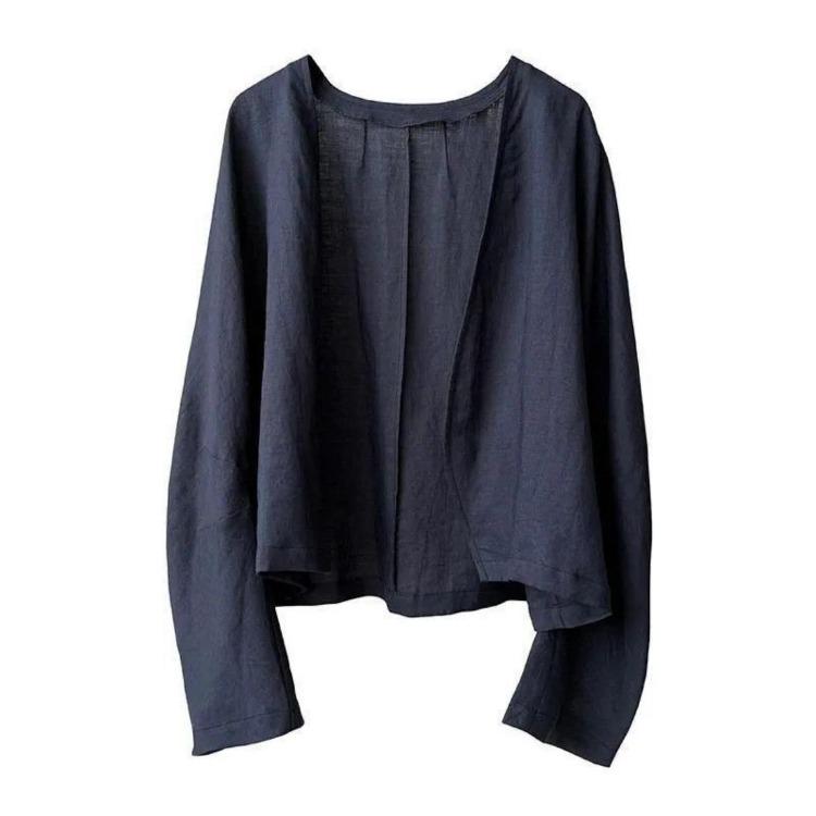 Women Retro White Shirt Jacket Summer Artistic Cardigan Top Thin Loose Long Sleeved Sun Protection Shirt