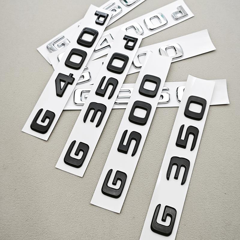 IXEA6 3D ABS Car Letters Logo G350 G350d G500 Sticker Rear Trunk Badge Emblem Decals For Mercedes Benz G350 G500 W463 Auto Accessories