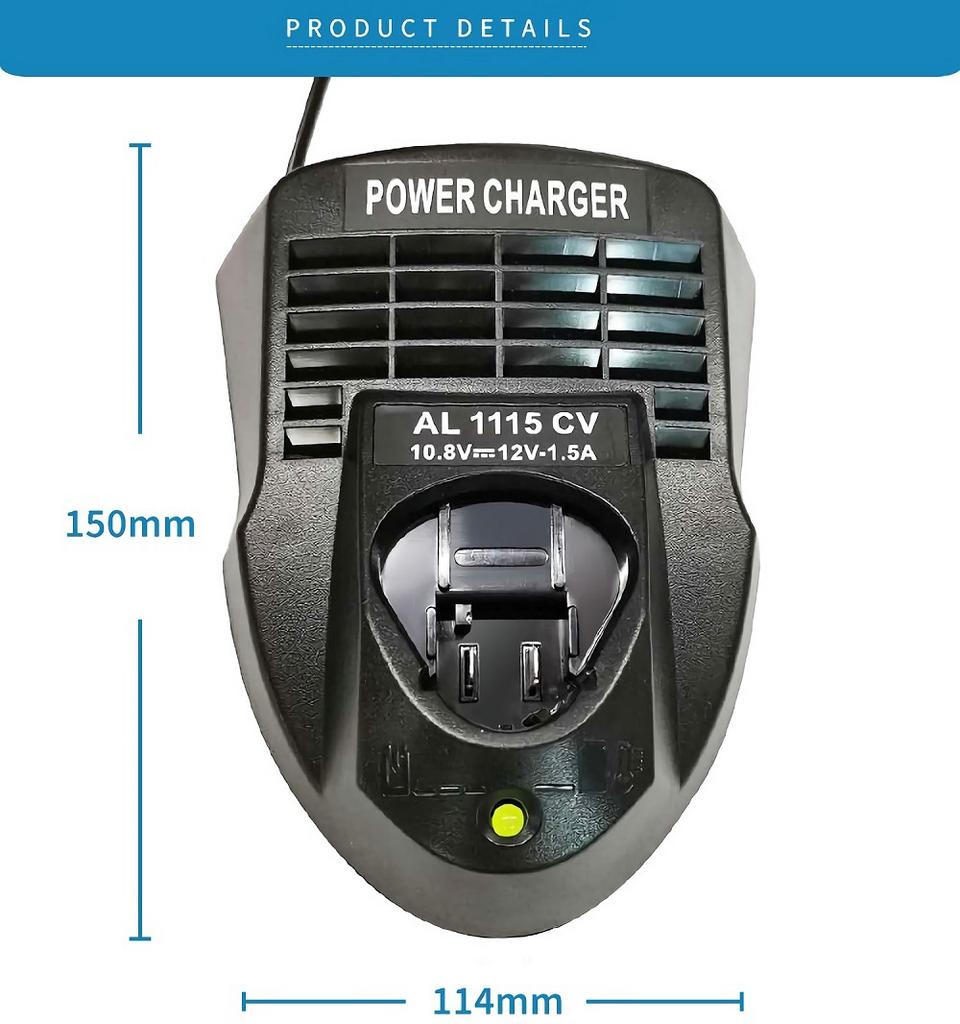 AL1115CV 10.8V-12V Li-Ion Battery Charger with US Plug for BAT414 BAT411