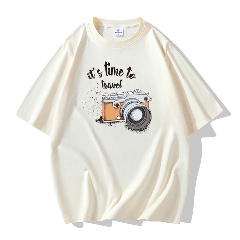 

Летняя мужская хлопковая футболка с круглым вырезом и коротким рукавом 2025 года — молодежная мода, свободный крой, модный дизайн. 3XL