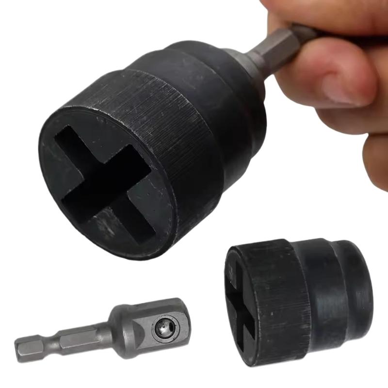 Adaptador de Soquete para Macaco Tesoura Liberação Rápida Adaptador de Macaco Soquete de Impacto para Furadeira Elétrica Chave Ferramenta Fácil para Troca de Pneu de Carro