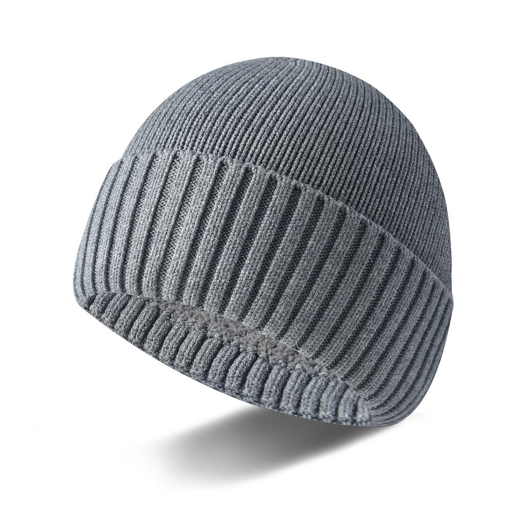 Anti-pilling hat autumn and winter men's and women's fashion pullover hat trendy velvet thickened knitted hat thermal hat bag head