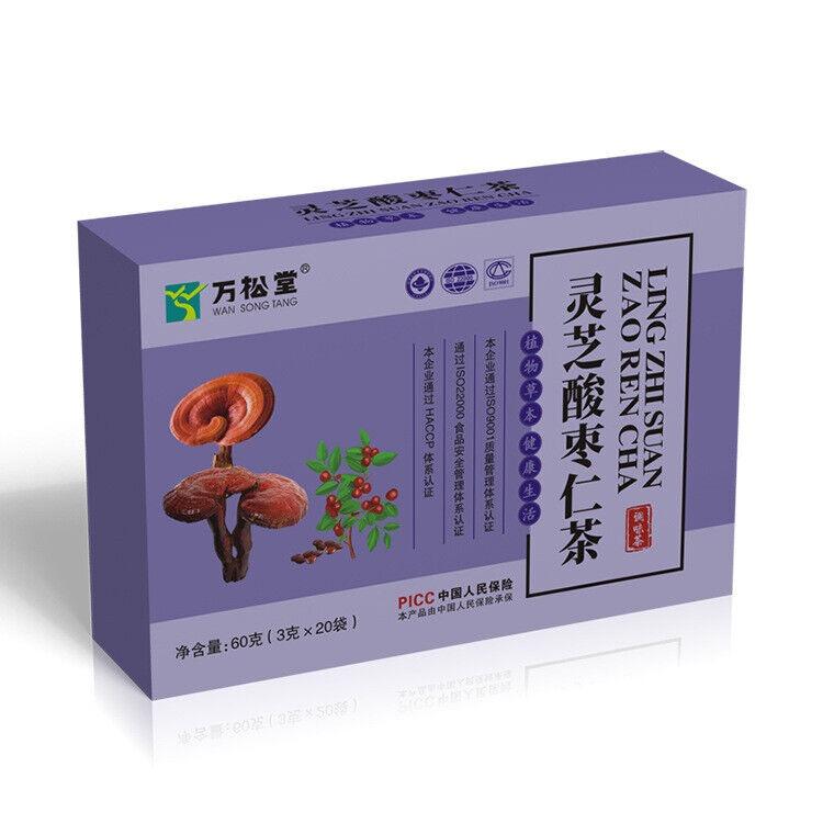 Reishi and Jujube Seed Tea 20 bags/box Ganoderma Lucidum Sour Date Kernel Tea