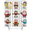 TU Winter Snowflake Shower Curtain Cute Penguin Christmas Holiday Bathroom Decor Set Waterproof Festive Home Textile