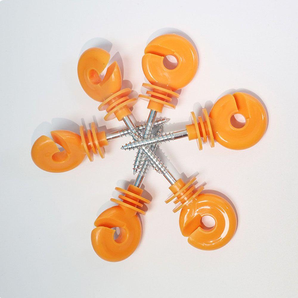100Pcs Angled Slot Wood Post Screw Screw-In Electric Fencing Insulators Electric Fence