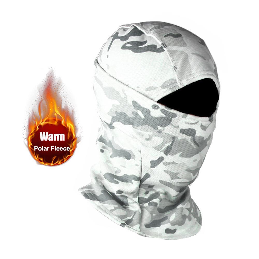 Camouflage Fleece-Lined Winter Balaclava for Cold Weather Cycling