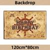 Caribbean Pirates Birthday Decorations Paper Plate Cup Napkins Banner Tablecloth For Kids Boys Baby Shower Pirate Party Supplies