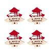 4pcs DIY Christmas Tree Wooden Pendant Handmade Christmas Hanging Decoration  Children Gifts