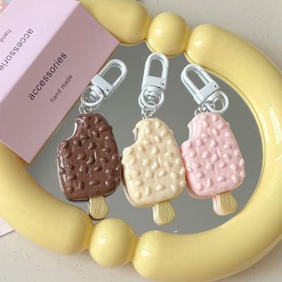 Taschenanhänger Schokoladeneis Schlüsselanhänger Auto Schlüsselanhänger Charms Simulation Lebensmittel Schlüsselanhänger Schmuckzubehör Harz Schlüsselanhänger Paar