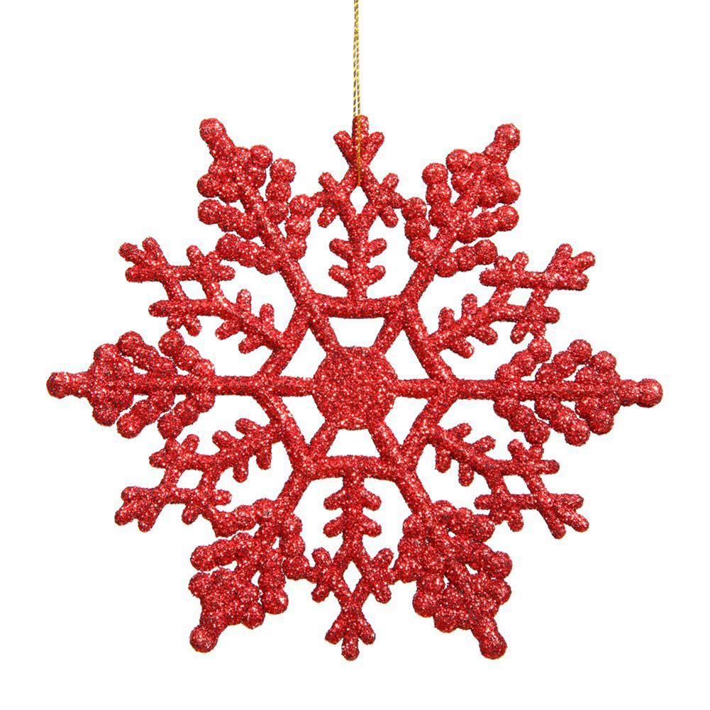36pcs 4 Inch/10cm Snowflake Shaped Ornaments Christmas Tree Decoration