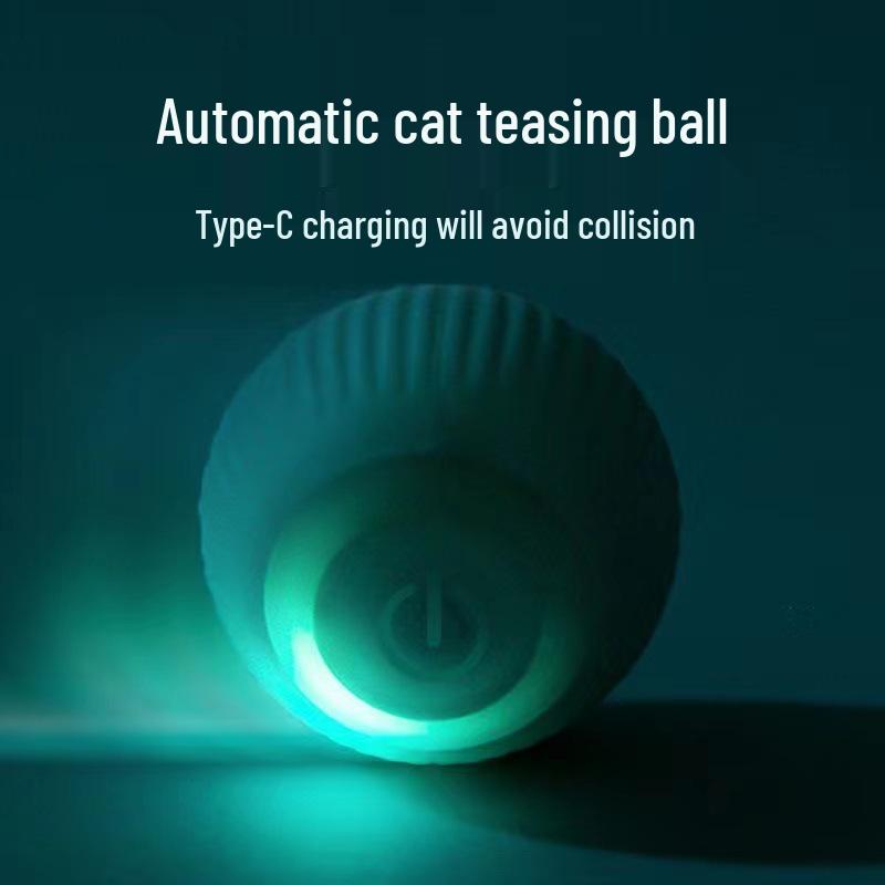 Luminous Rechargeable Smart Rolling Ball Toy for Cats - Self-Entertainment & Boredom Relief