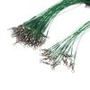 100PCS Fishing Leader Swivels Snap Anti Corroison Hard Steel Wire Leader for Saltwater 15cm / 5.9in