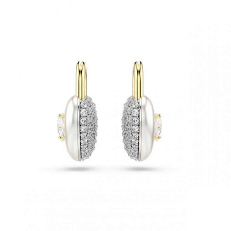 Swarovski Gold Tone Heart Drop Earrings 5737297