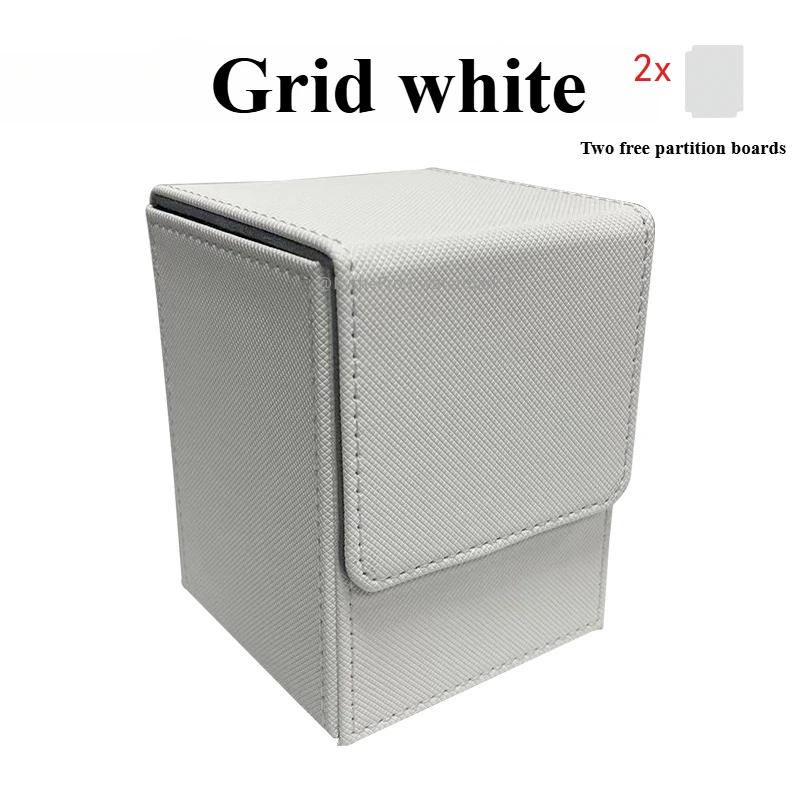 Trading Card Storage Box for 100+Single Sleeved Cards with 2 Dividers Commander Deck Box Compatible with Mtg Card Case