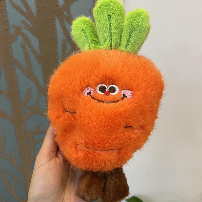 

Veggie Fruit Plush Backpack Charm With Bell For Kids And Teens Gift Carrot