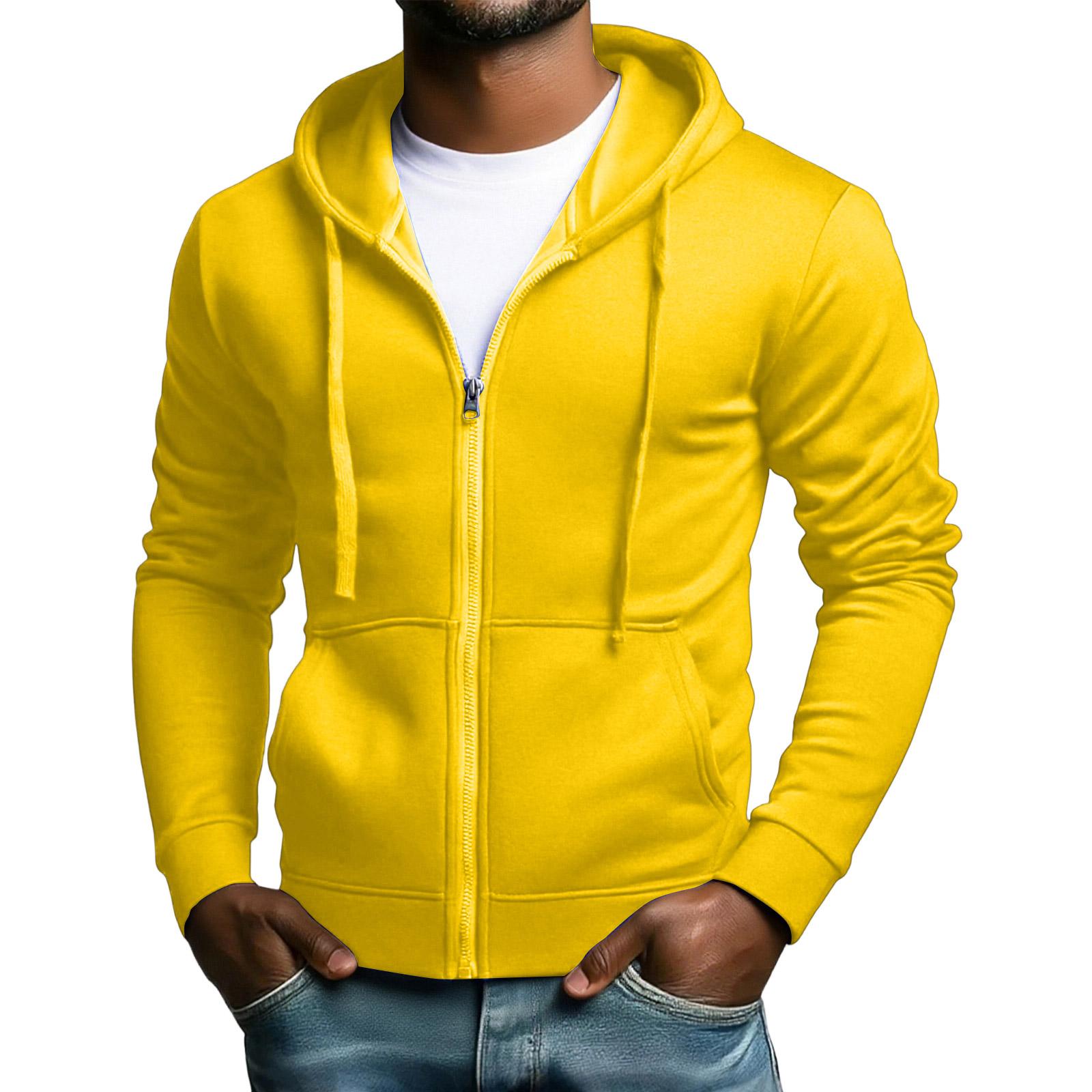 

Спортивный костюм с капюшоном, унисекс, одежда для бега, пуловер с длинными рукавами, толстовка с капюшоном XL жёлтый