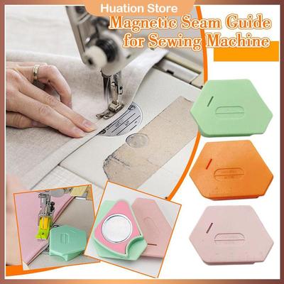 Guida Magnetica per Cuciture Macchina da Cucire Guida Magnetica per Cuciture con Impugnatura Antiscivolo Accessori per Macchina da Cucire Righello Multifunzionale Orlatore