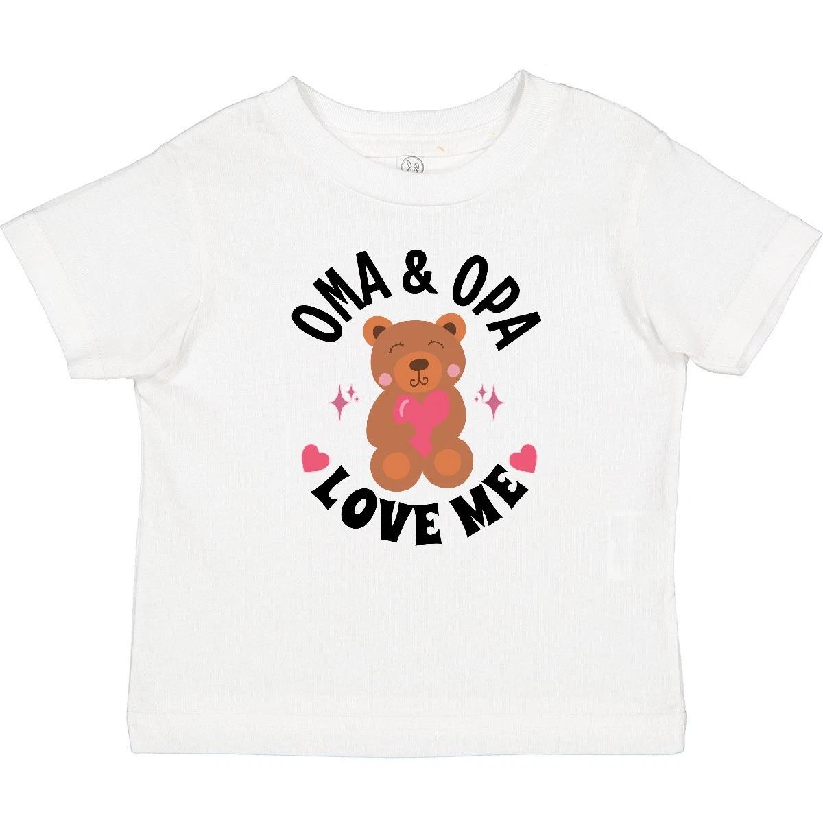 Inktastic Oma And Opa Love Me Grandchild Bear Baby T-Shirt Grandbaby Clothes 130