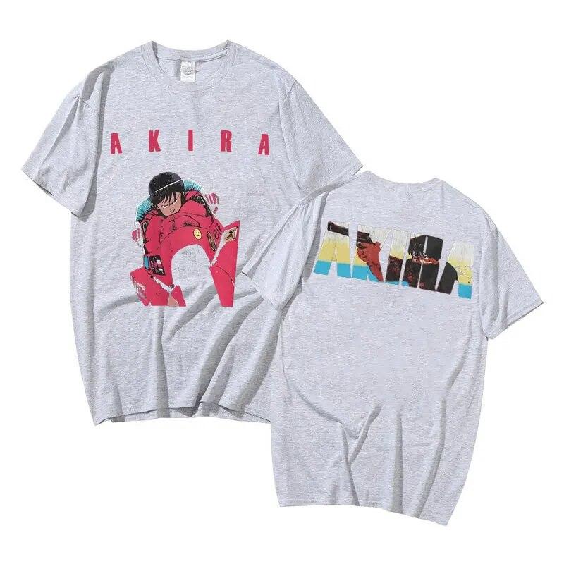 90s Action Sci-fi Anime Akira Double Sided Graphic Print Tshirt Unisex Women Fashion Streetwear Oversize Hip Hop Tees Short Sleeve