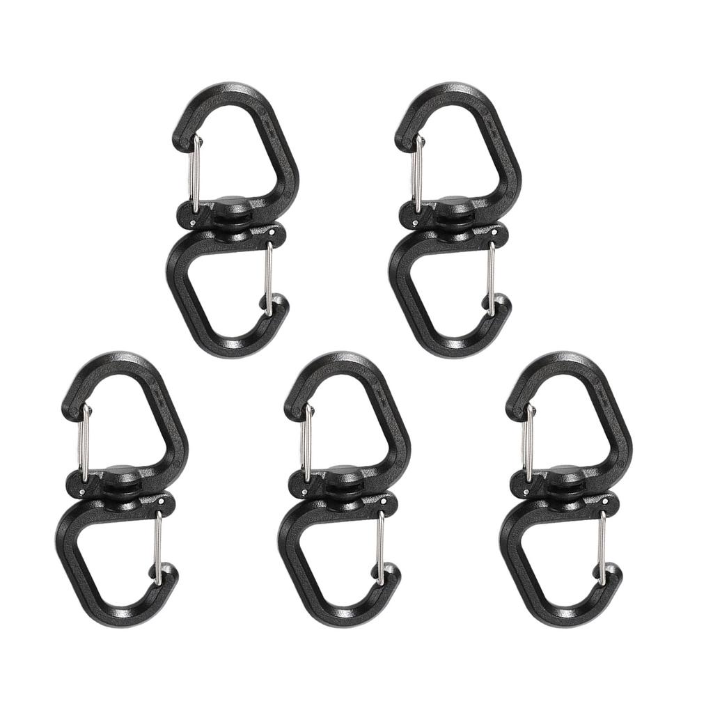 Multifunctional S Shape Carabiner Clip Keychain Belt Key Holder 360 Degree Rotation Heavy Duty Keychain Carabiner Hook