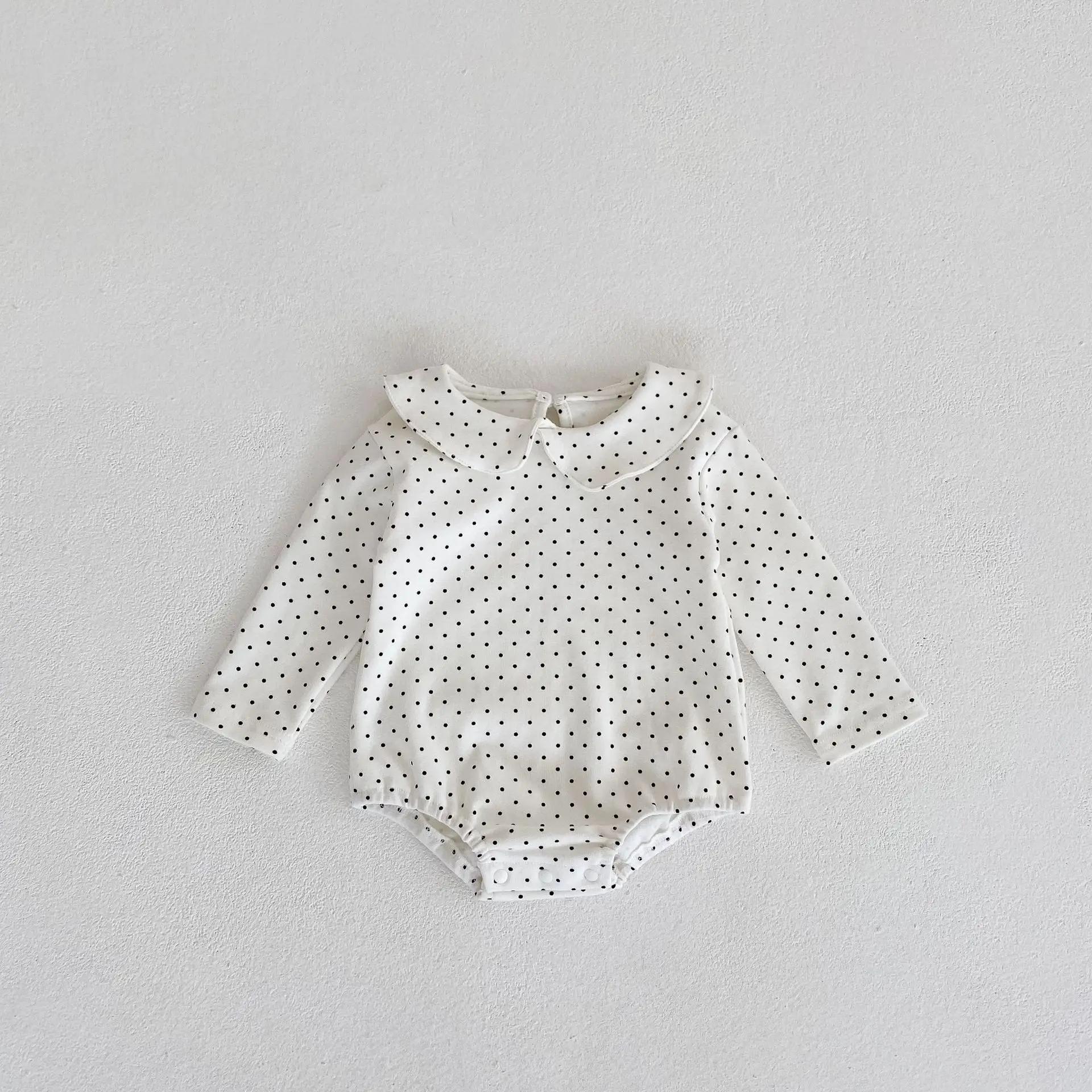 

Autumn New Fashion Versatile Long sleeved Triangle Crawler for Infants and Girls Baby Doll Neck Long sleeved Triangle Sweetheart 18-24M