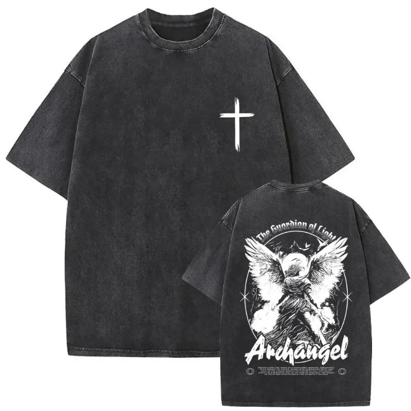 Jesus Is King Shirt Vintage Washed Christian Graphic Tee for Men Women Oversized Religious TShirt 100 Cotton 2XL