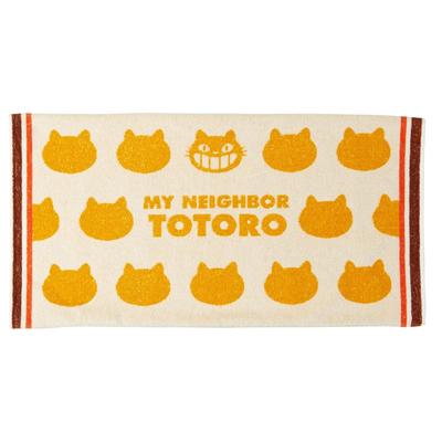 Marushin Towel Studio Ghibli Neighbor Cat Bus Cute H34 X W64cm Pillowcase, "My Totoro" Silhouette, Merchandise, 1005043800, White, Approx.