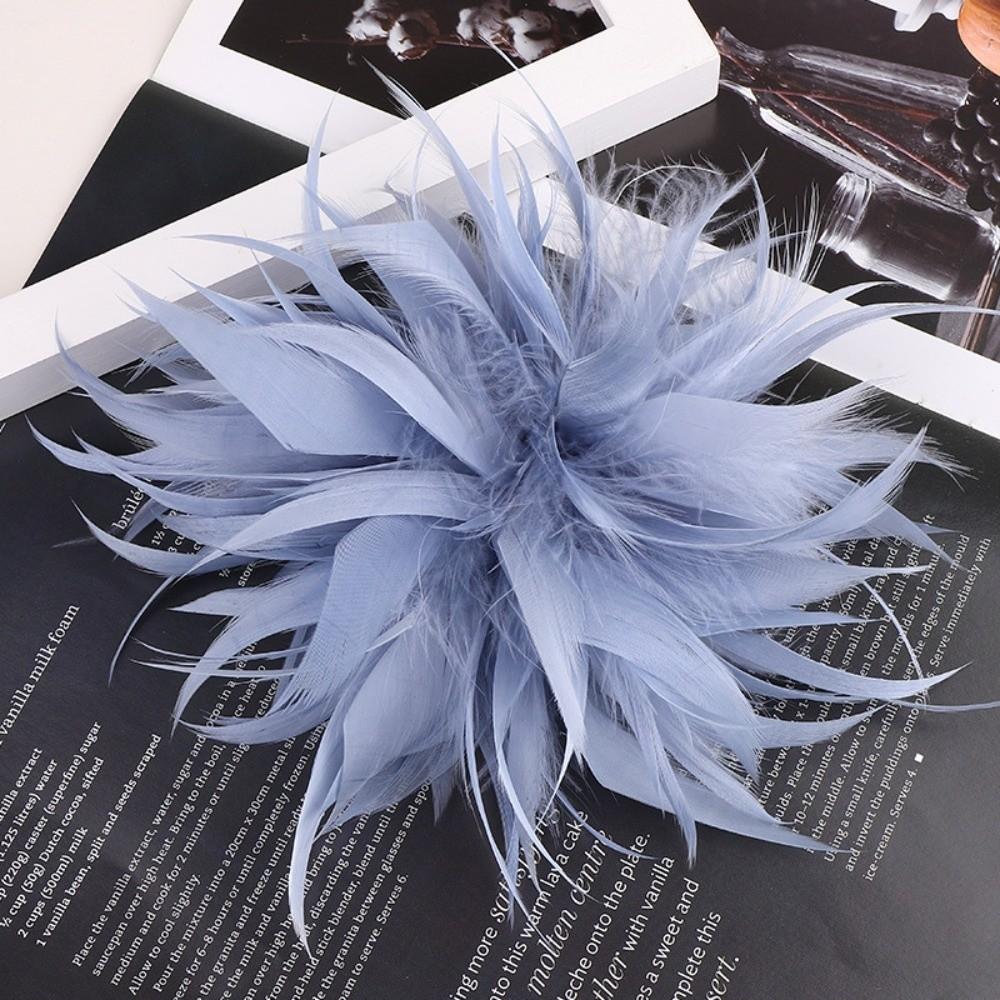 Feather Artificial Flower Brooch 18-20cm Large Feather Corsage Brooches Hair Accessories