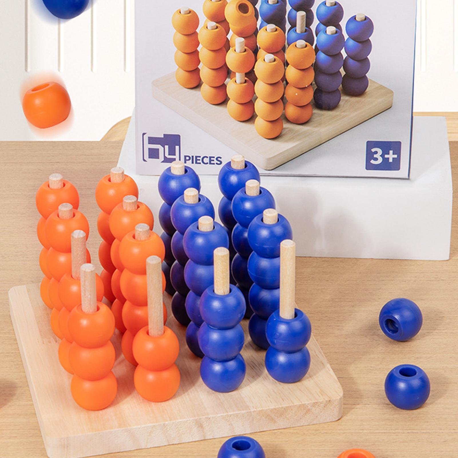 Настольная игра «Четыре в ряд» 3D Четыре в ряд Деревянная стратегическая игра Образовательная шахматная головоломка Головоломки Игрушки Для праздничной вечеринки CN