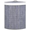 VidaXL Panier à linge d'angle Bambou Gris 60 L