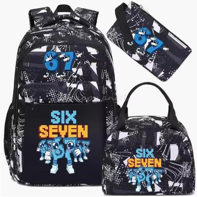 Schulrucksack mit großer Kapazität und Schultergurt; Schüler Drei-teiliges Federmäppchen-Set