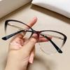 TR90 Gradient Color Glasses for Women High Quality Anti Blue Light Flat Mirror Glasses Luxury Oversized Eyeglasses UV400