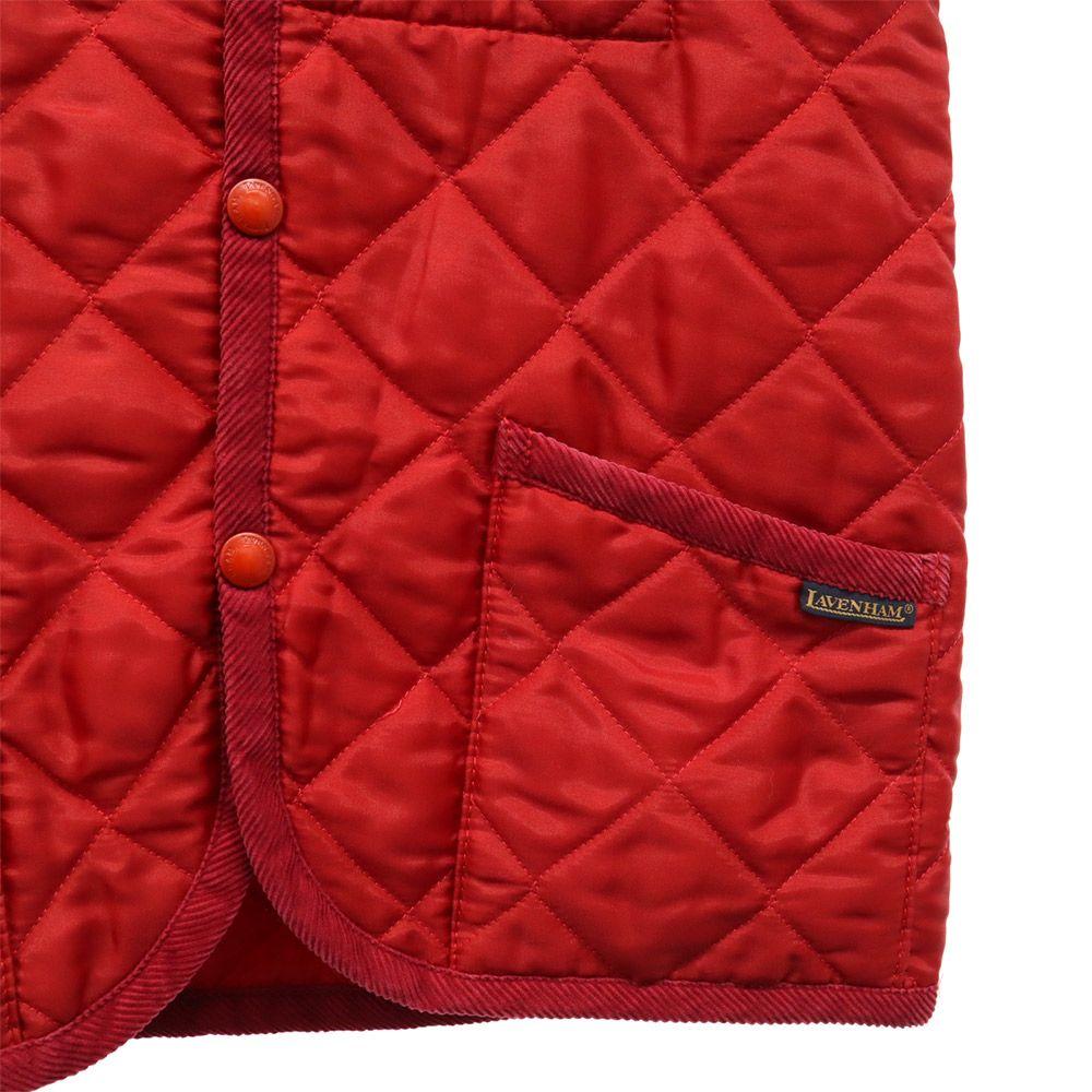 LAVENHAM Logo tag quilting Batting jacket 34 Red Women Used
